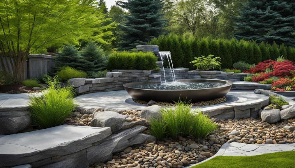 Professional water feature installation