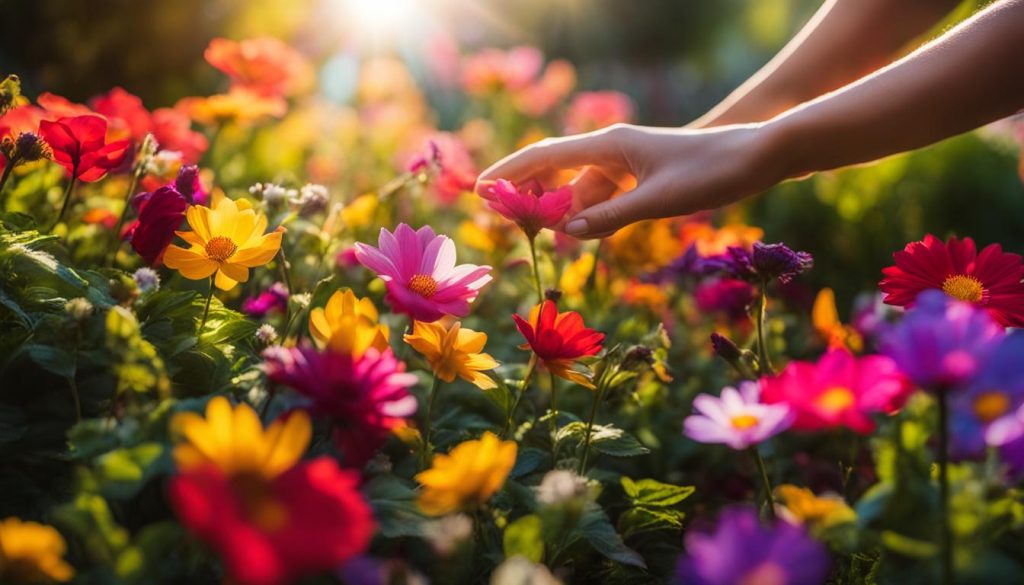 Selecting flowers