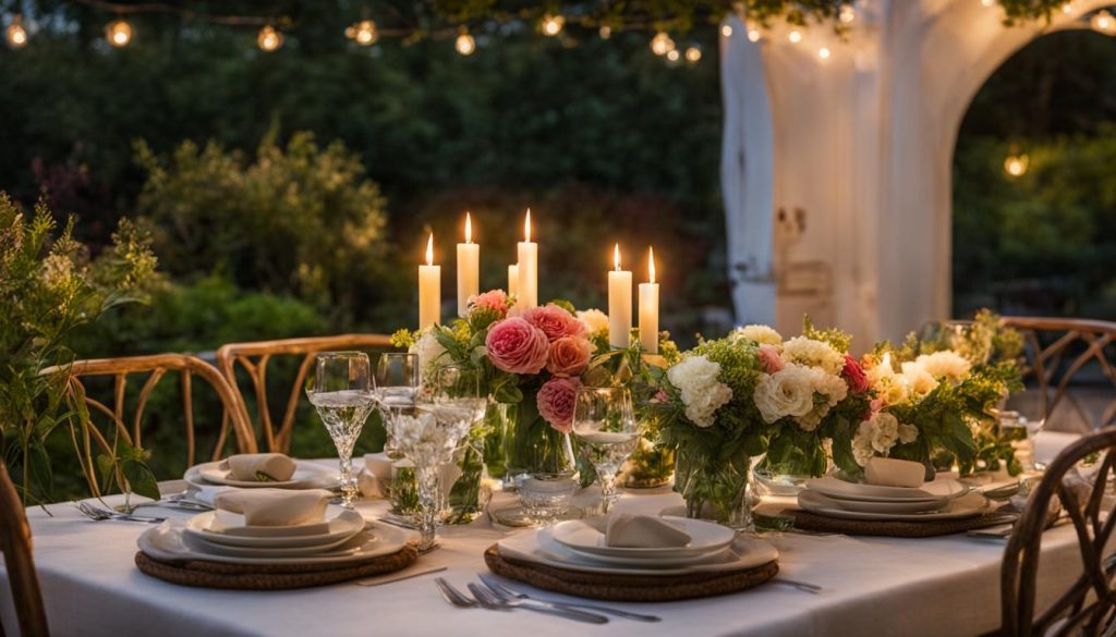 outdoor dining area