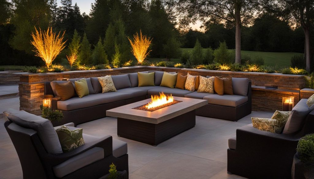 outdoor entertainment area