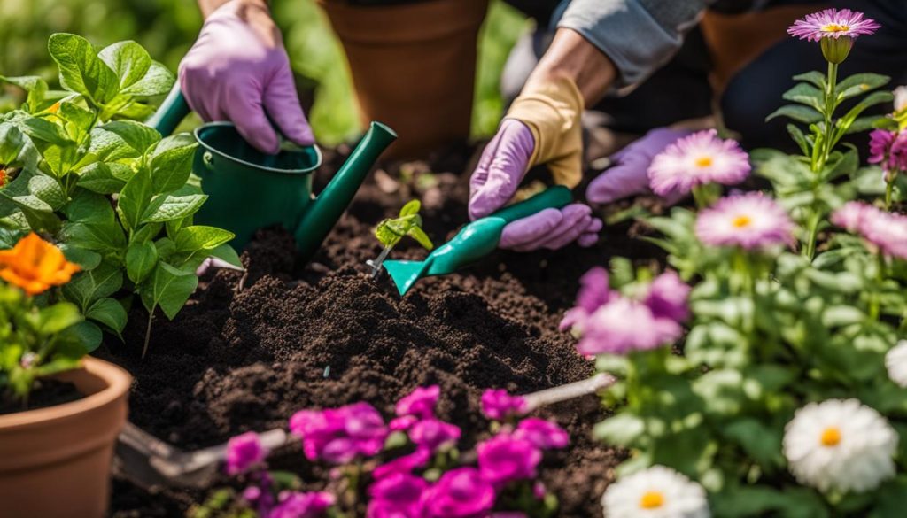 planting flowers