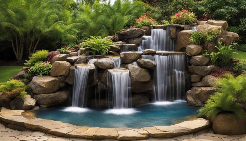 waterfall in outdoor space